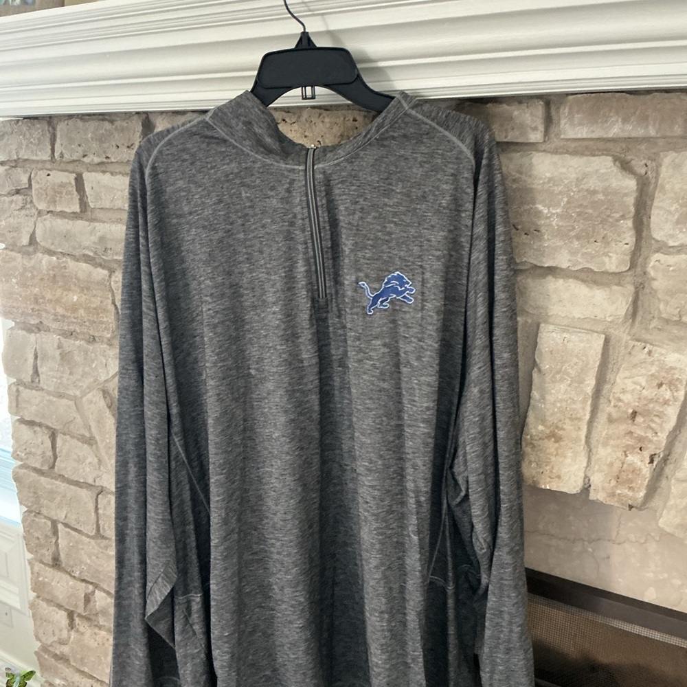 Tommy Bahama Gray Quarter-Zip Pullover with Lions logo